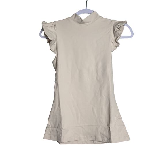Susana Monaco Mock Neck Sleeve Top 9" in Blanched Almond NWT Size Small - Picture 2 of 9